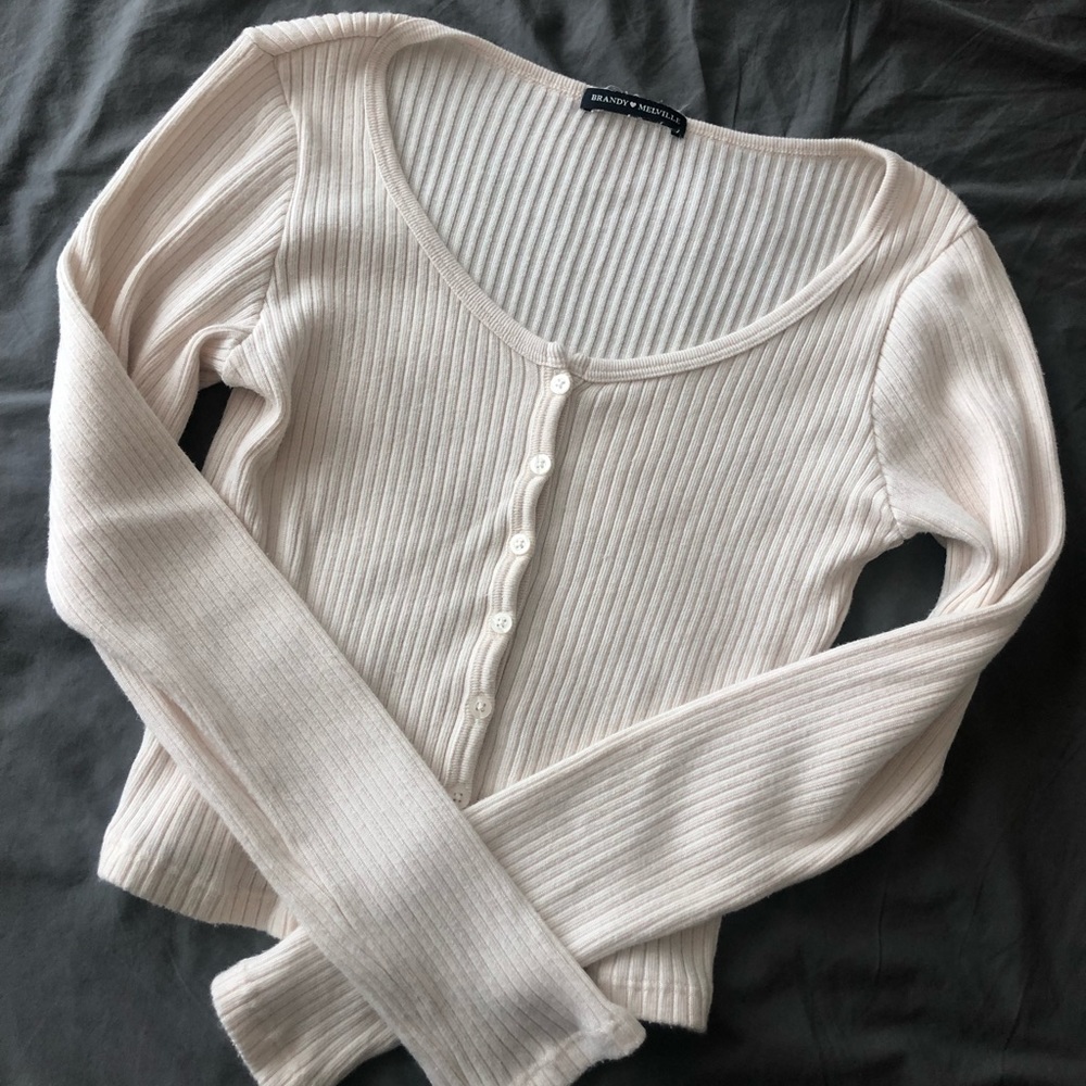 brandy melville bone white cardigan